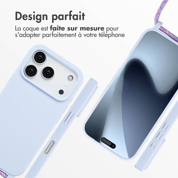imoshion Coque en silicone avec cordon Apple iPhone 17 Pro - Violet