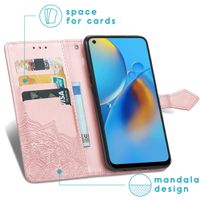 imoshion Etui de télephone Mandala Oppo A74 (4G) - Rose Doré