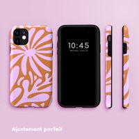 Selencia Coque arrière Vivid Tough iPhone 11 - Modern Bloom Pink