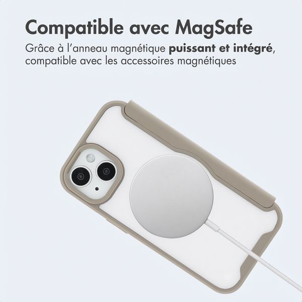 imoshion Bookcase transparente avec MagSafe Apple iPhone 15 - Beige