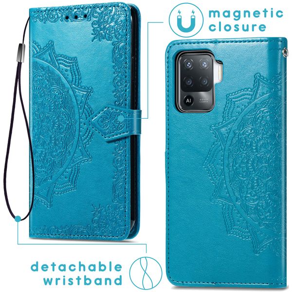 imoshion Etui de téléphone Mandala Oppo A94 (5G) - Turquoise