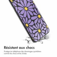 imoshion Coque design pour iPhone SE (2022 / 2020) / 8 / 7 - Tropical Violet Flowers Connect