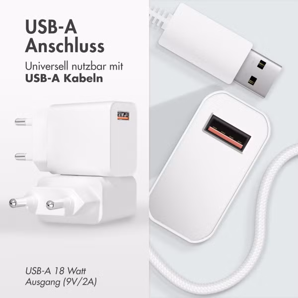 imoshion Adaptateur secteur 18 watts | USB-A - Blanc