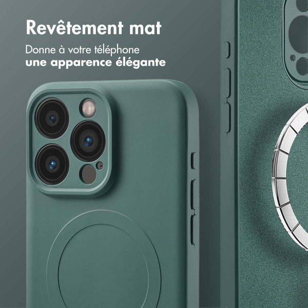 imoshion Coque Couleur avec MagSafe iPhone 15 Pro Max - Vert foncé