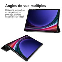 imoshion Coque tablette Trifold Samsung Galaxy Tab S10 Plus / Tab S9 Plus 12.4 pouces - Noir