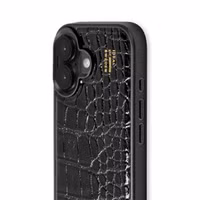 iDeal of Sweden Coque MagSafe en cuir végétalien Apple iPhone 17 - Black Croco
