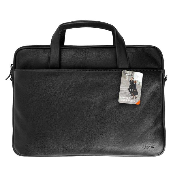 Accezz Leather Sac ordinateur 16 pouces - Noir