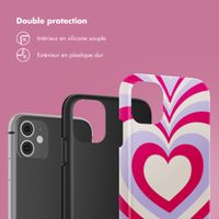 Selencia Coque arrière Vivid Apple iPhone 11 - Double Hearts Rubine Red Lilac