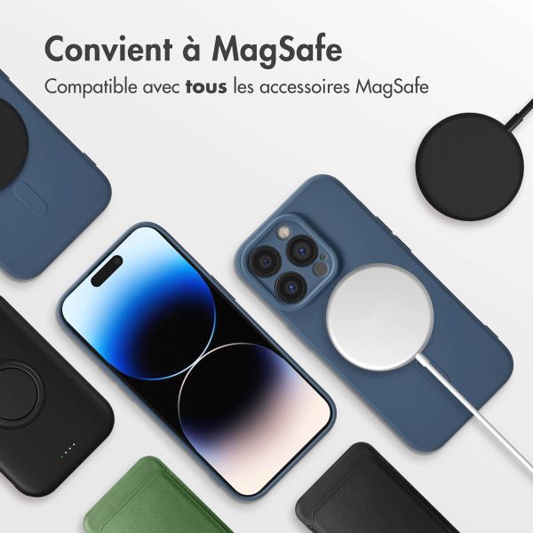 imoshion Coque Couleur avec MagSafe iPhone 14 Pro - Bleu foncé