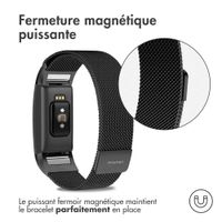 imoshion Bracelet magnétique milanais Fitbit Charge 2 - Taille M - Noir