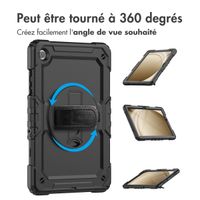 Accezz Coque arrière robuste avec bandoulière Samsung Galaxy Tab A9 Plus - Noir