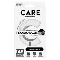 CARE by PanzerGlass Coque Kickstand MagSafe iPhone 16 - Argent