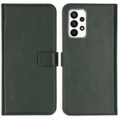 Selencia Étui portefeuille en cuir véritable Samsung Galaxy A23 (5G) - Vert