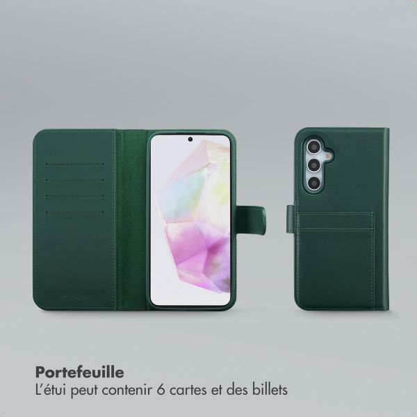 Selencia Étui portefeuille amovible Olyn avec MagSafe Samsung Galaxy A35 / A55 - Vert
