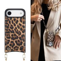 Selencia Coque de télephone Nova avec cordon et porte-cartes Apple iPhone Air - Leopard