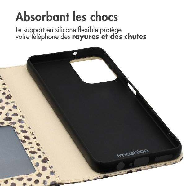 imoshion Étui de télephone portefeuille Design Motorola Moto G34 - Black And White Dots
