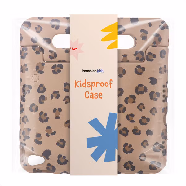 imoshion Coque arrière Kidsproof Design avec poignée Samsung Galaxy Tab A11 Plus / A9 Plus - Motif panthère