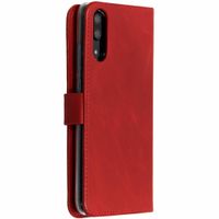 Selencia Étui portefeuille en cuir véritable Huawei P20 - Rouge