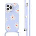 imoshion Coque design en silicone avec cordon iPhone 13 Pro - Lila Flower Distance