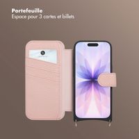 Selencia Étui Riva avec MagSafe et cordon de téléphone Apple iPhone 17 - Old Pink