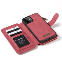 CaseMe Étui luxe 2-en-1 à rabat iPhone 12 Mini - Rouge