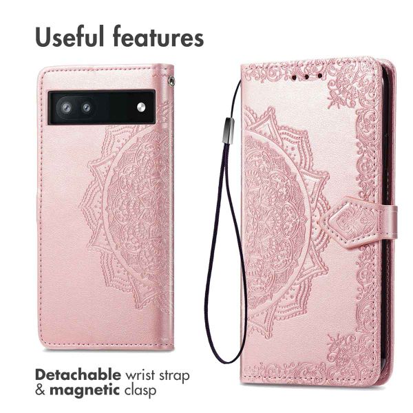 imoshion Etui de télephone Mandala Google Pixel 6a - Rose Doré