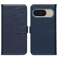 Selencia Étui portefeuille en cuir véritable Google Pixel 10 / 10 Pro - Blue