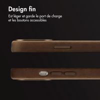 Accezz Coque MagSafe en cuir vintage Apple iPhone 13 Pro - Rustic Brown