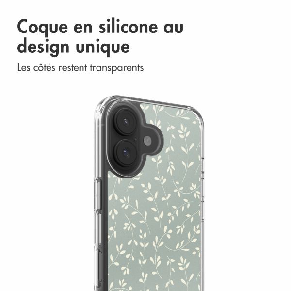 imoshion Coque Design Apple iPhone 17 - Smoke Green Flowers