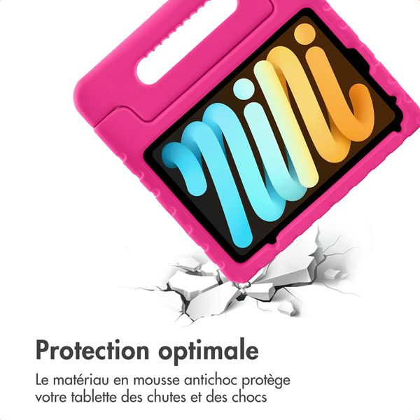 imoshion Coque kidsproof avec poignée Apple iPad Mini 7 (2024) / iPad Mini 6 (2021) - Rose