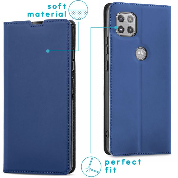 imoshion Étui de téléphone Slim Folio Motorola Moto G 5G - Bleu foncé