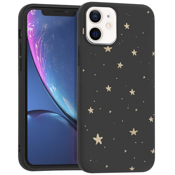 imoshion Coque Design iPhone 12 Mini - Etoiles / Noir