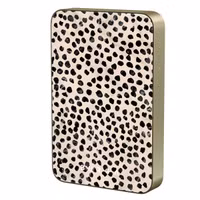 Burga Powerbank magnétique 5 000 mAh - MagSafe et Qi2 - Latte aux amandes / Or