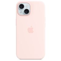 Apple Coque en silicone MagSafe Apple iPhone 15 - Light Pink