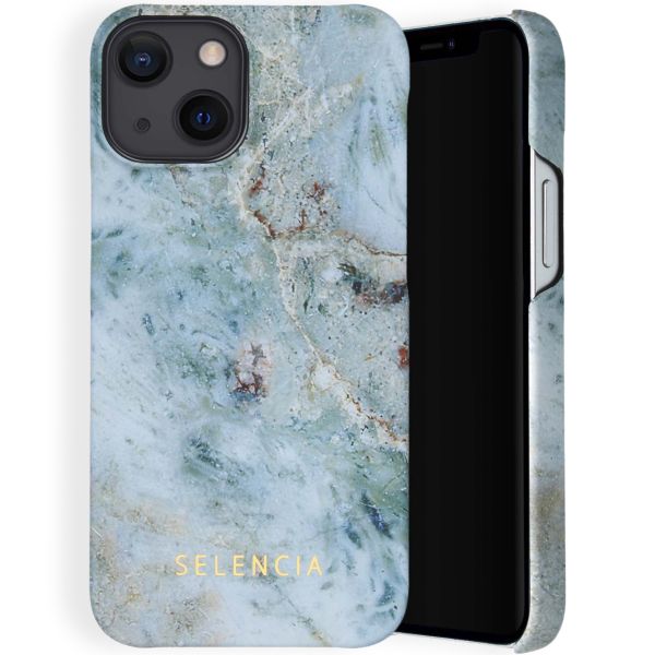 Selencia Coque Maya Fashion iPhone 13 Mini - Marble Blue