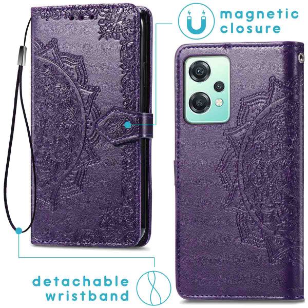 imoshion Etui de téléphone portefeuille Mandala OnePlus Nord CE 2 Lite 5G - Violet