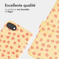 imoshion Étui de télephone portefeuille Design Apple iPhone 17e / 16e - Sunny Yellow Petite Flowers