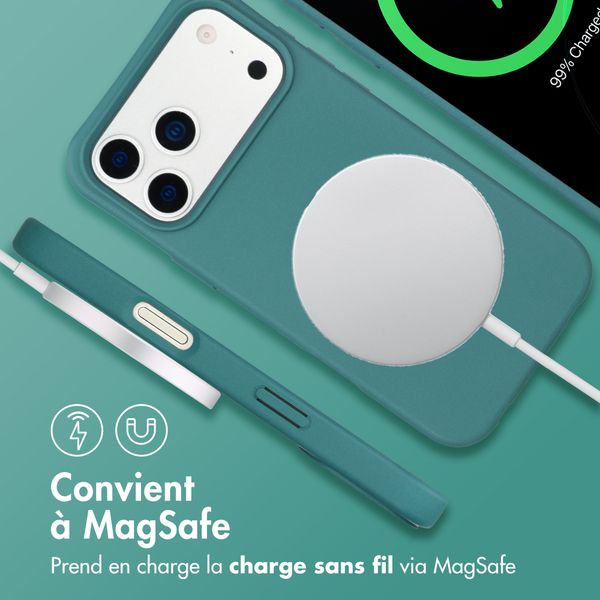 imoshion Coque arrière Color avec cordon amovible et MagSafe Apple iPhone 17 Pro Max - Vert foncé