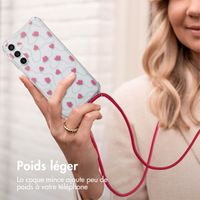 imoshion Coque Design avec cordon Samsung Galaxy A16 - Dusty Rose Connected Hearts