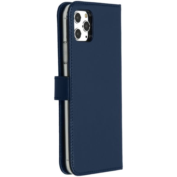 Selencia Étui portefeuille en cuir véritable Apple iPhone 11 Pro Max - Bleu