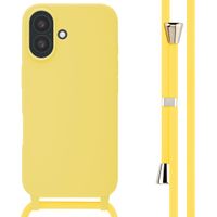 imoshion Coque en silicone avec cordon iPhone 16 - Jaune