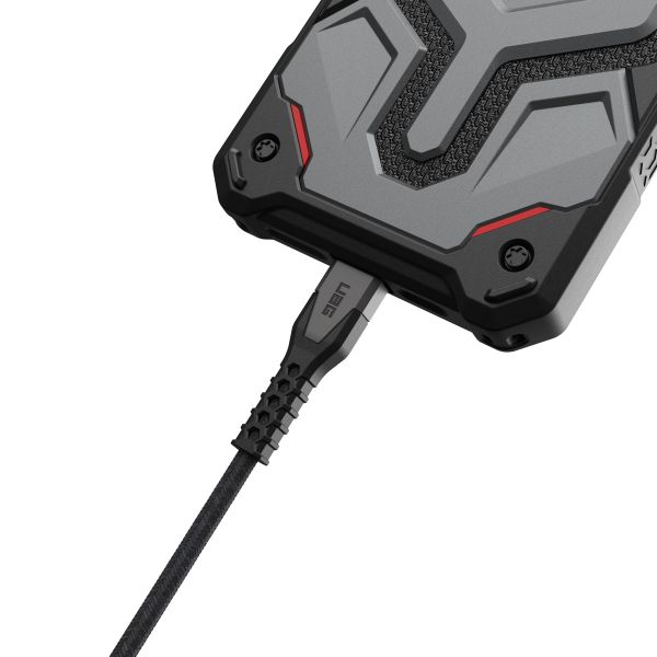 UAG Câble de charge USB-C vers USB-C avec cœur en Kevlar® - 1,5 mètre - Noir / Gris