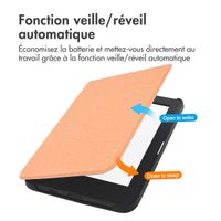 imoshion Étui de liseuse portefeuille Canvas Tolino Page 2 - Peach