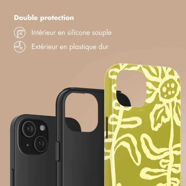 Selencia Coque arrière Vivid Apple iPhone 15 - Chalky Bloom