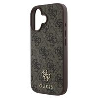 Guess Coque 4G Metal Logo MagSafe Apple iPhone 16 - Marron