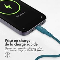 imoshion ﻿Câble Lightning vers USB - Non MFi - Textile tressé - 1 mètre - Bleu foncé