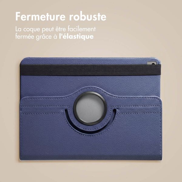 imoshion Coque tablette rotatif à 360° Apple iPad 9 (2021) 10.2 pouces / iPad 8 (2020) 10.2 pouces / iPad 7 (2019) 10.2 pouces - Bleu foncé