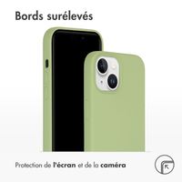 Accezz Coque Liquid Silicone iPhone 15 - Vert