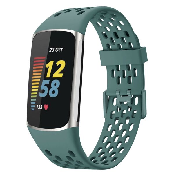 imoshion Bracelet de sport en silicone avec trous Fitbit Charge 5 / Charge 6 - Vert