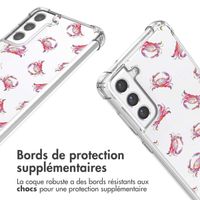 imoshion Coque Design avec cordon Samsung Galaxy S21 FE - Crab Watercolor